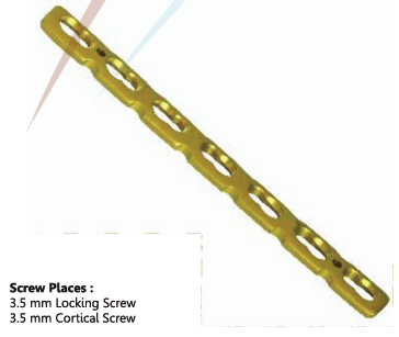 Reconstruction Locking Plate Straight D.C Holes 3.5mm